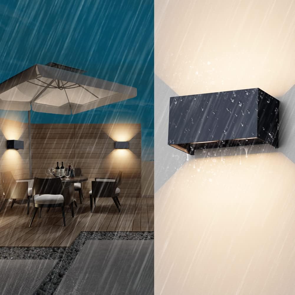 Thumbnail 3 de Klighten 24W LED Wandleuchte für Innen & Außen (IP65), Warmweiß 3000K – anthrazit mit einstellbarem Abstrahlwinkel