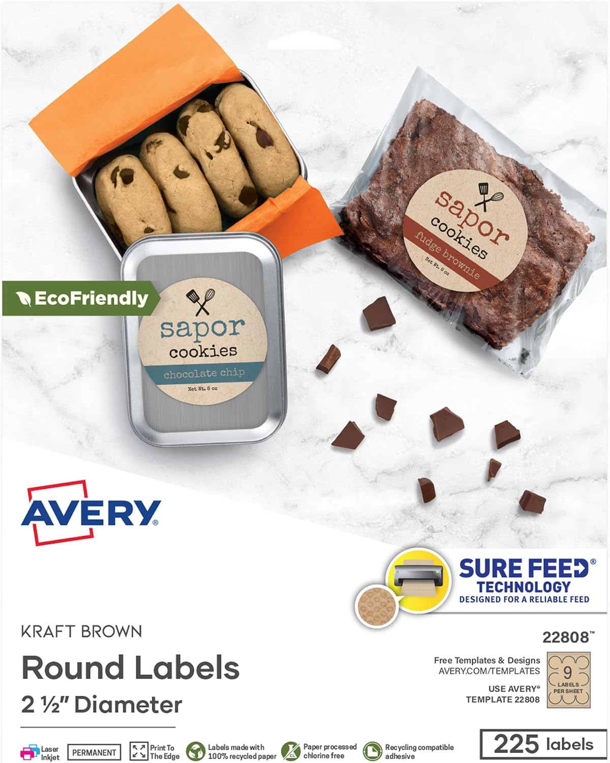 Detalle de Avery Round Labels 2.5-inch