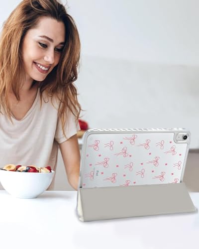 Thumbnail 5 de Fycyko Étui pour iPad (A16) 11e Génération et iPad 10e Génération – Motif Rose Nœud avec Porte-Crayon