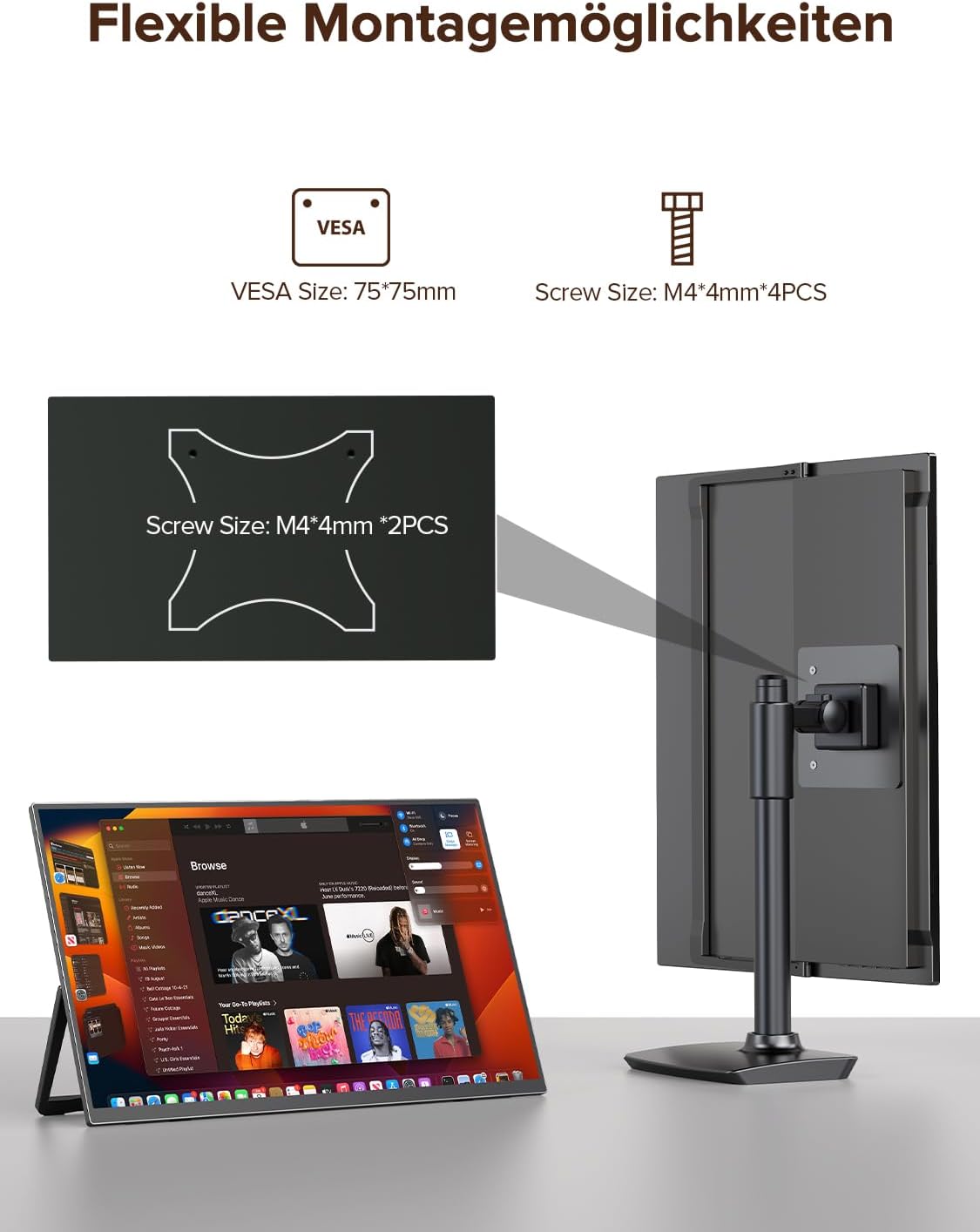 Thumbnail 5 de Newsoul Portable Monitor Touchscreen (15,6 Zoll, IPS, 1080P) für USB-C & Mini-HDMI