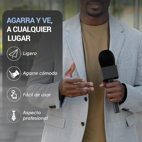 Detalle de TONOR TP20: Mango de micrófono de mano compatible con DJI, Rode y más