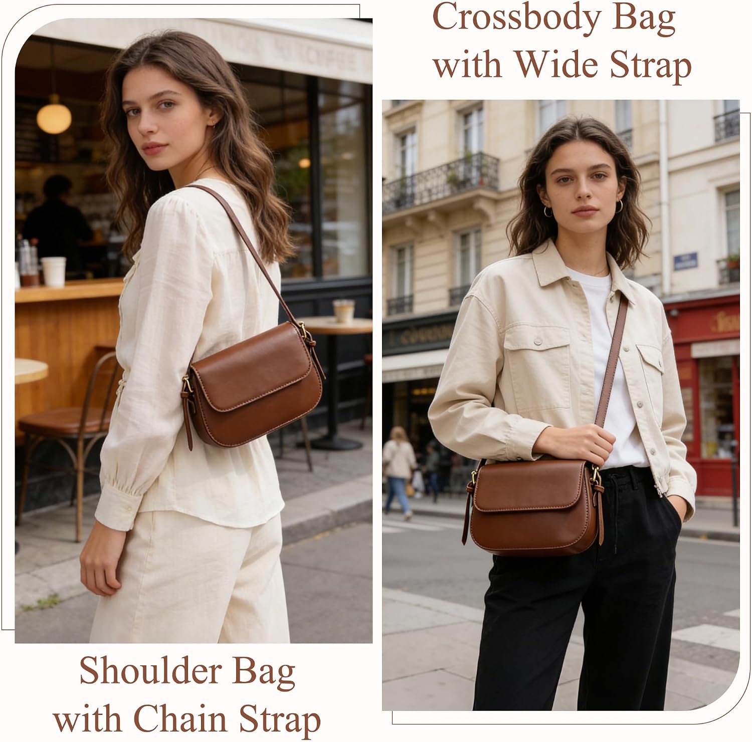 Detalle 2 de Mabecol Borsa Donna Tracolla Elegante in Pelle Sintetica: 2 in 1, praticità e stile