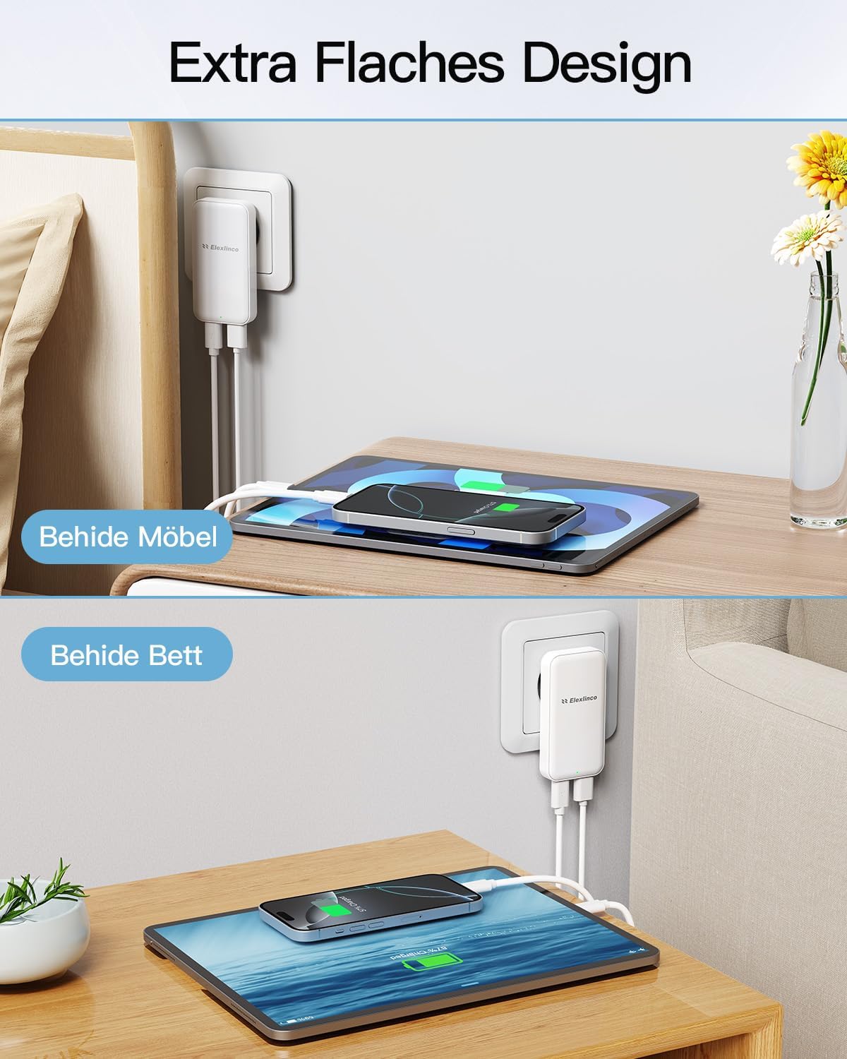 Thumbnail 3 de Elexlinco USB C Netzteil Ultradünn 20W PD