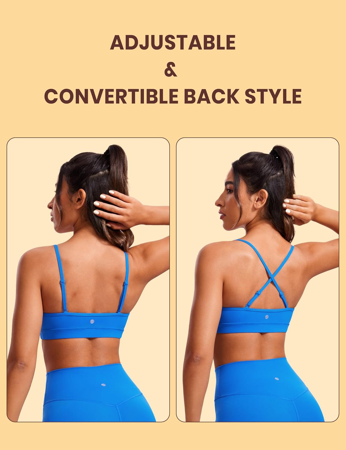 Detalle de CRZ YOGA Butterluxe V collo reggiseno sport con imbottiture rimovibili
