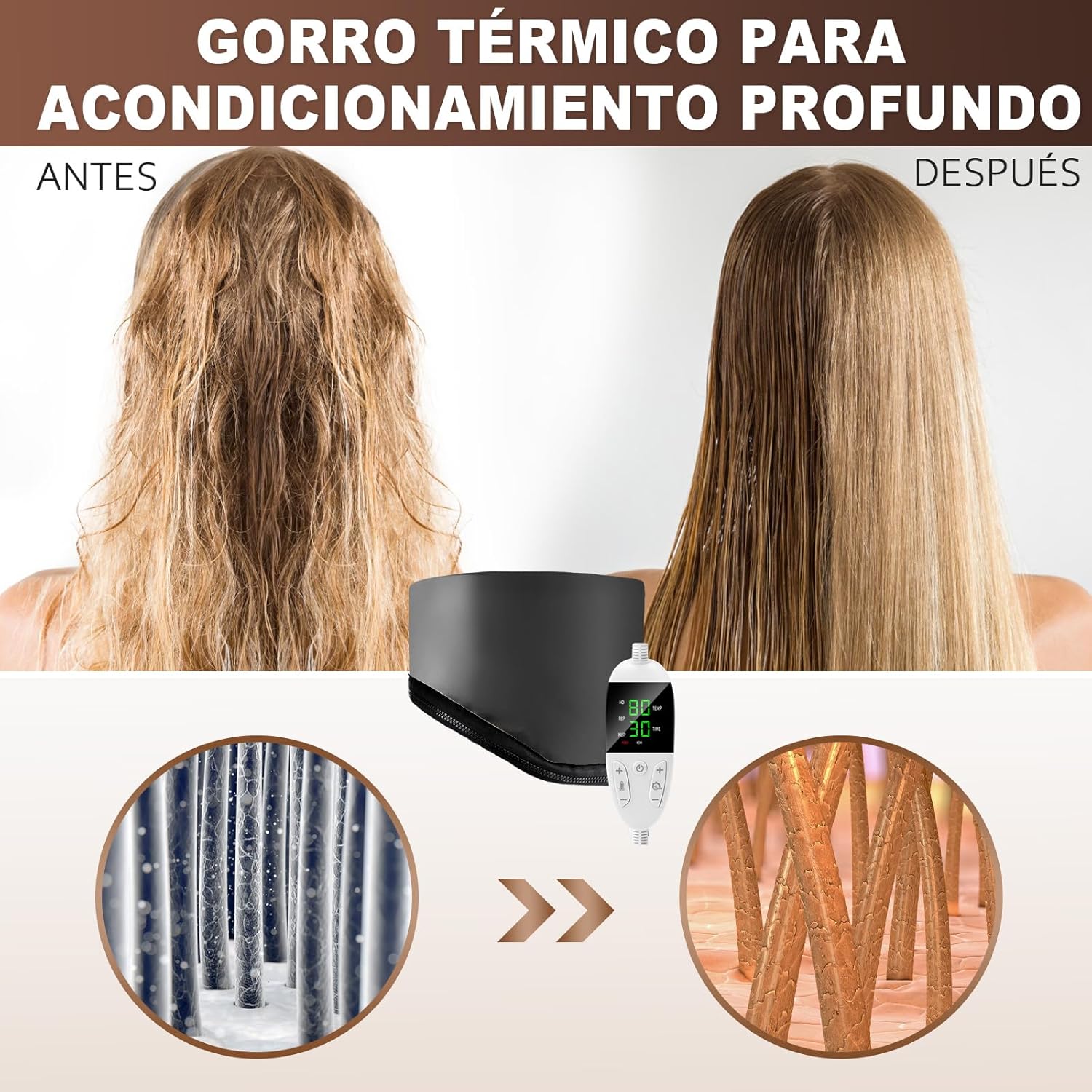 Thumbnail 4 de Biutee Gorro térmico para peluquería 37–80 °C