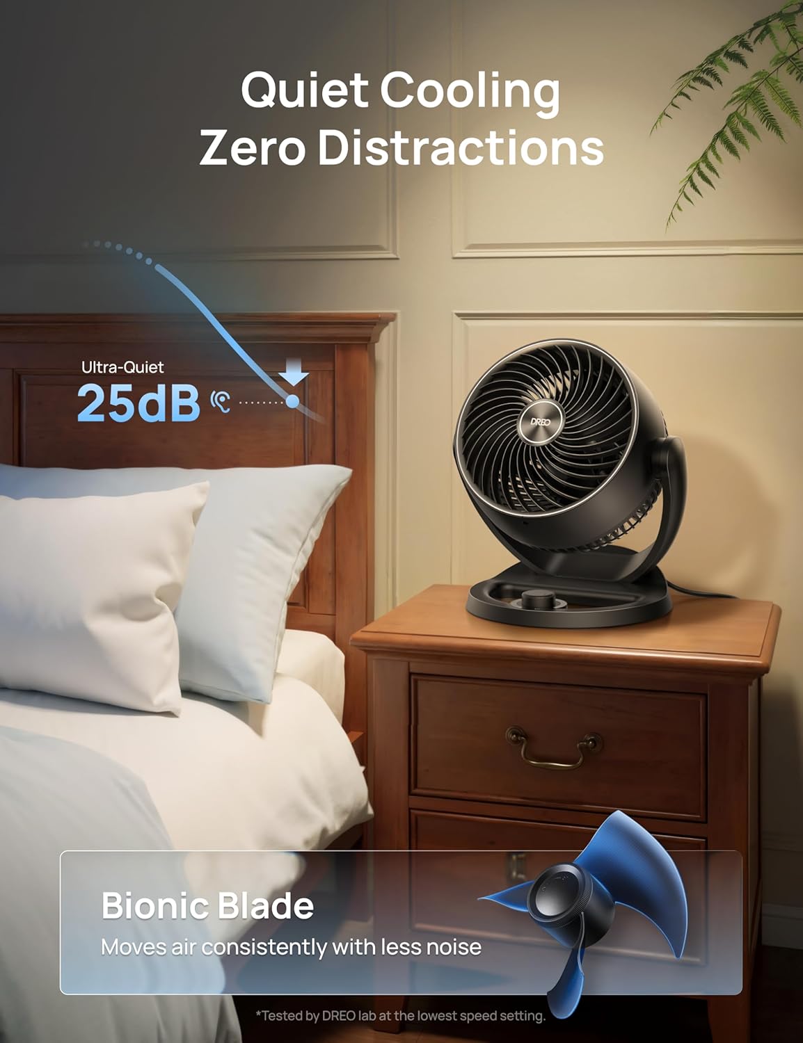 Thumbnail 5 de DREO 12-Inch Bedroom Fan with WingBoost Airflow