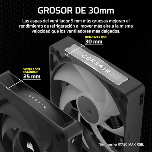 Detalle de CORSAIR iCUE Link RX140 MAX Ventilador 140 mm