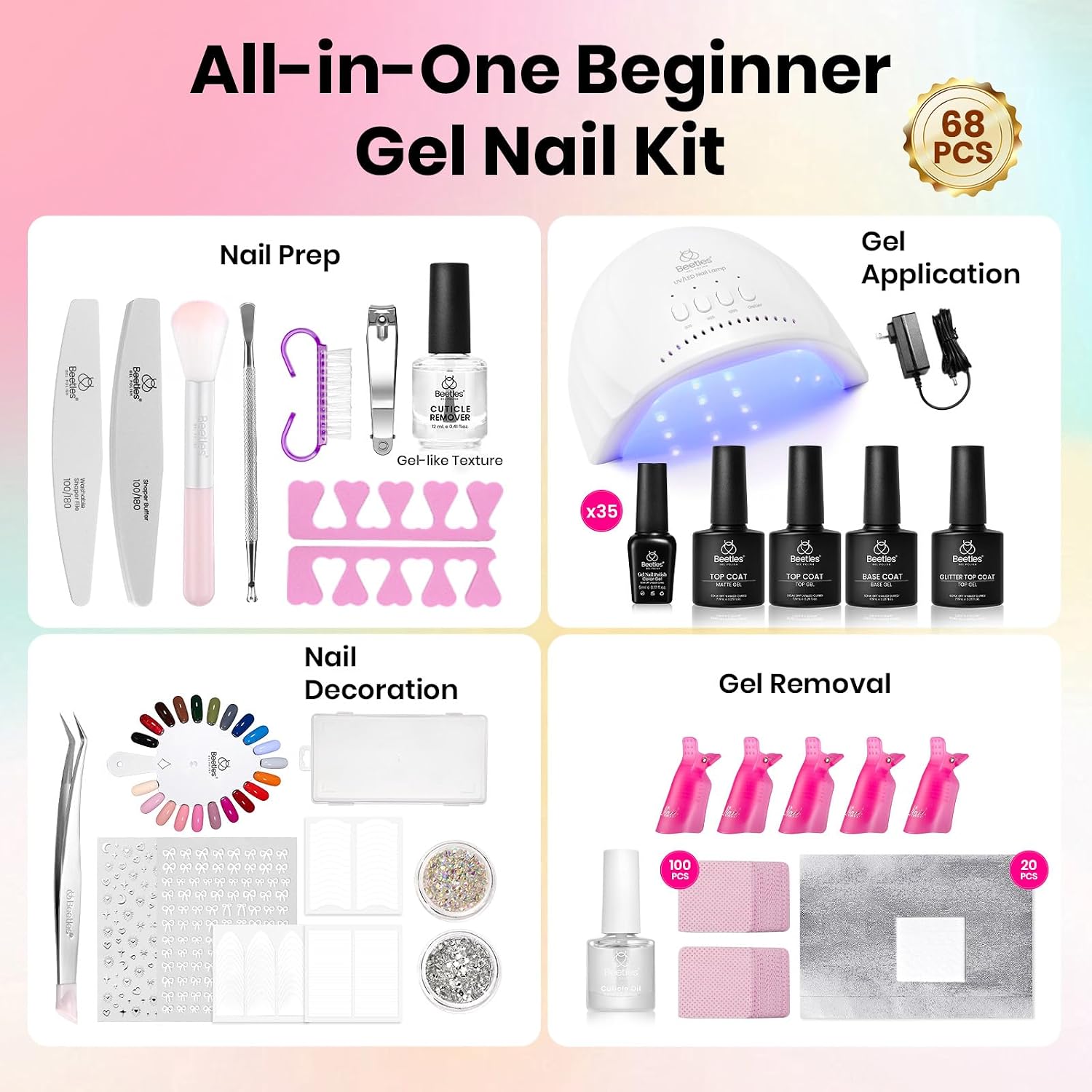 Detalle 2 de Beetles Gel Nail Kit 68 pcs ๐