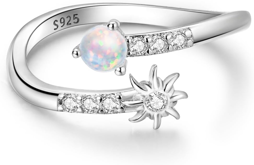 Detalle 2 de Verstellbare 925 Sterling Silber Ringe für Frauen