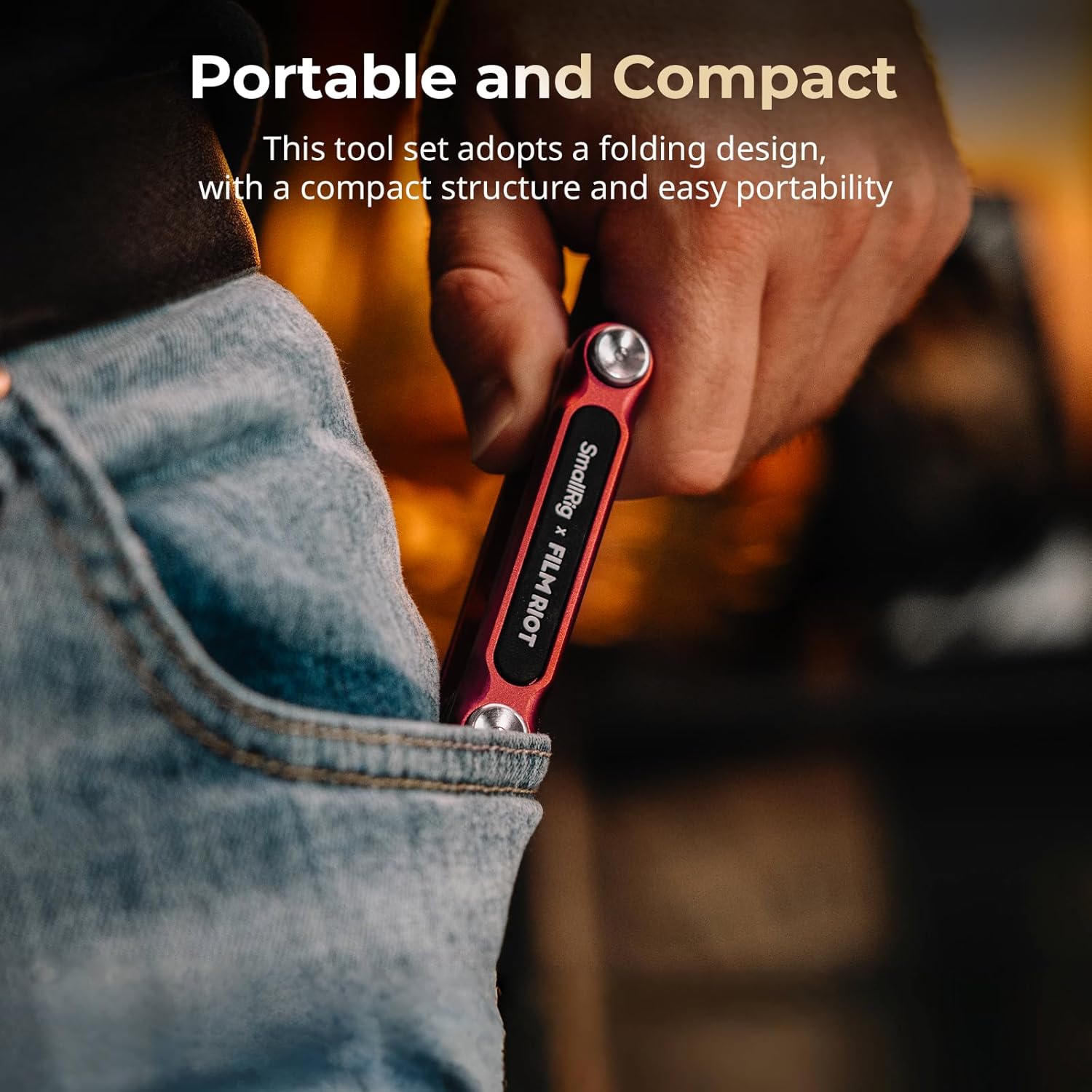 Thumbnail 6 de SmallRig x Film Riot Ensemble d'outils pliables 7 en 1 (rouge) — compact et polyvalent pour les tournages