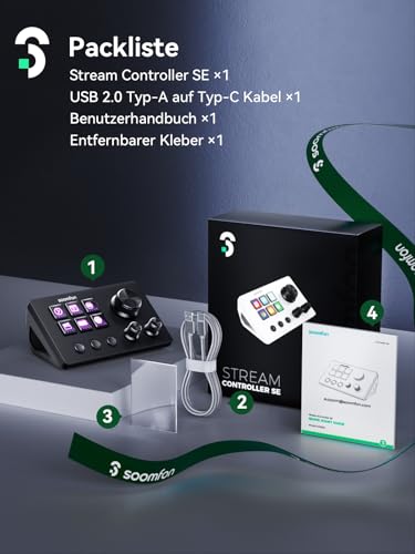 Thumbnail 7 de SOOMFON Stream Controller SE – 6 LCD-Makrotasten, 3 Szenentasten & Regler