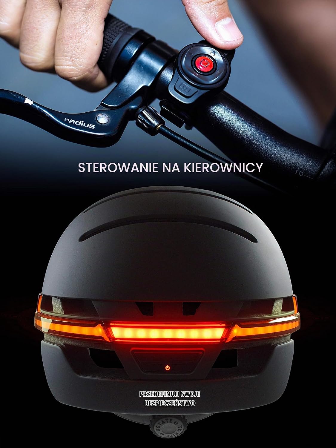 Thumbnail 4 de LIVALL BH51M Neo – kask rowerowy z oświetleniem LED i Bluetooth, czarny