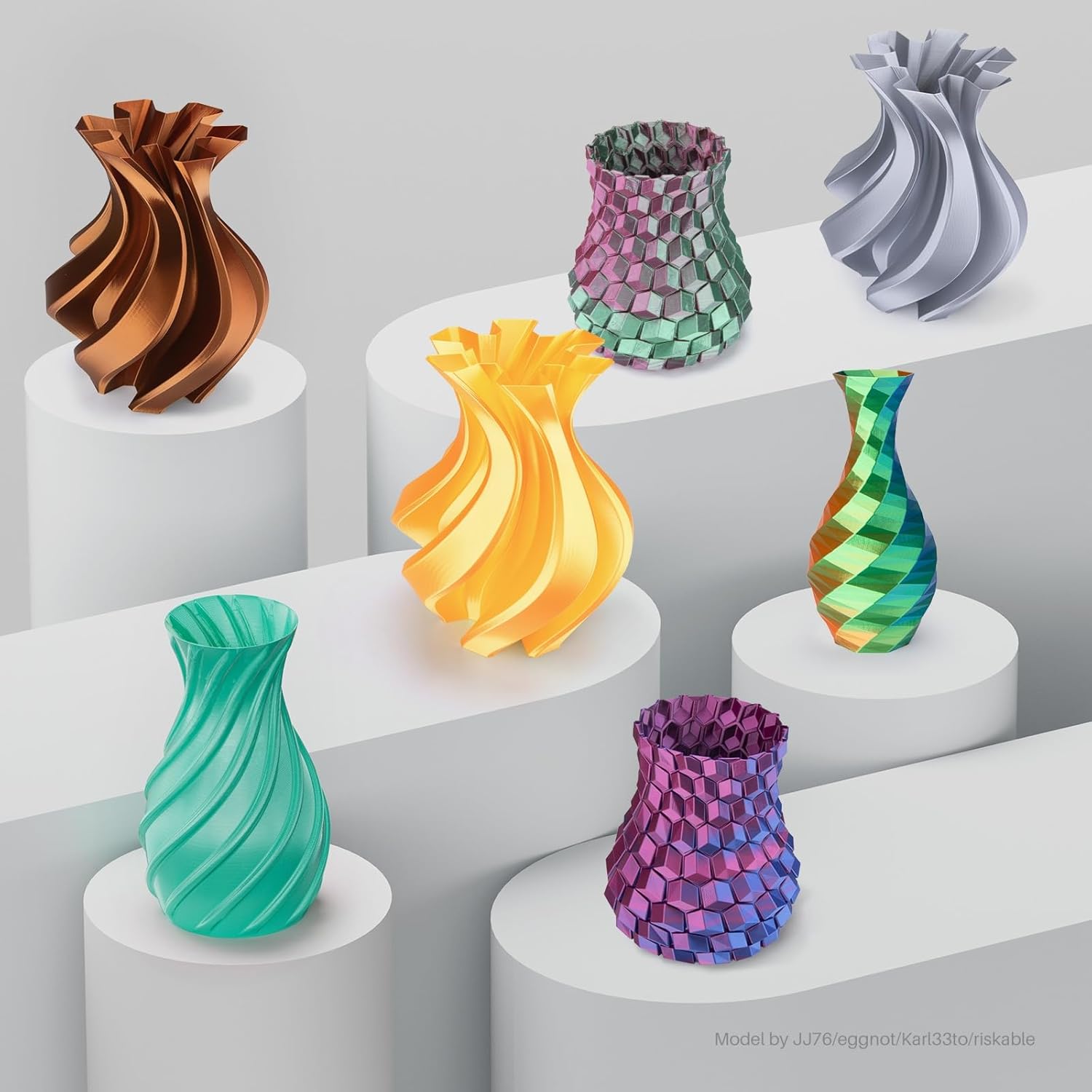 Thumbnail 6 de ELEGOO Pack de 4 bobines de filament PLA soie 250 g (1,75 mm) – 4 couleurs multicolores