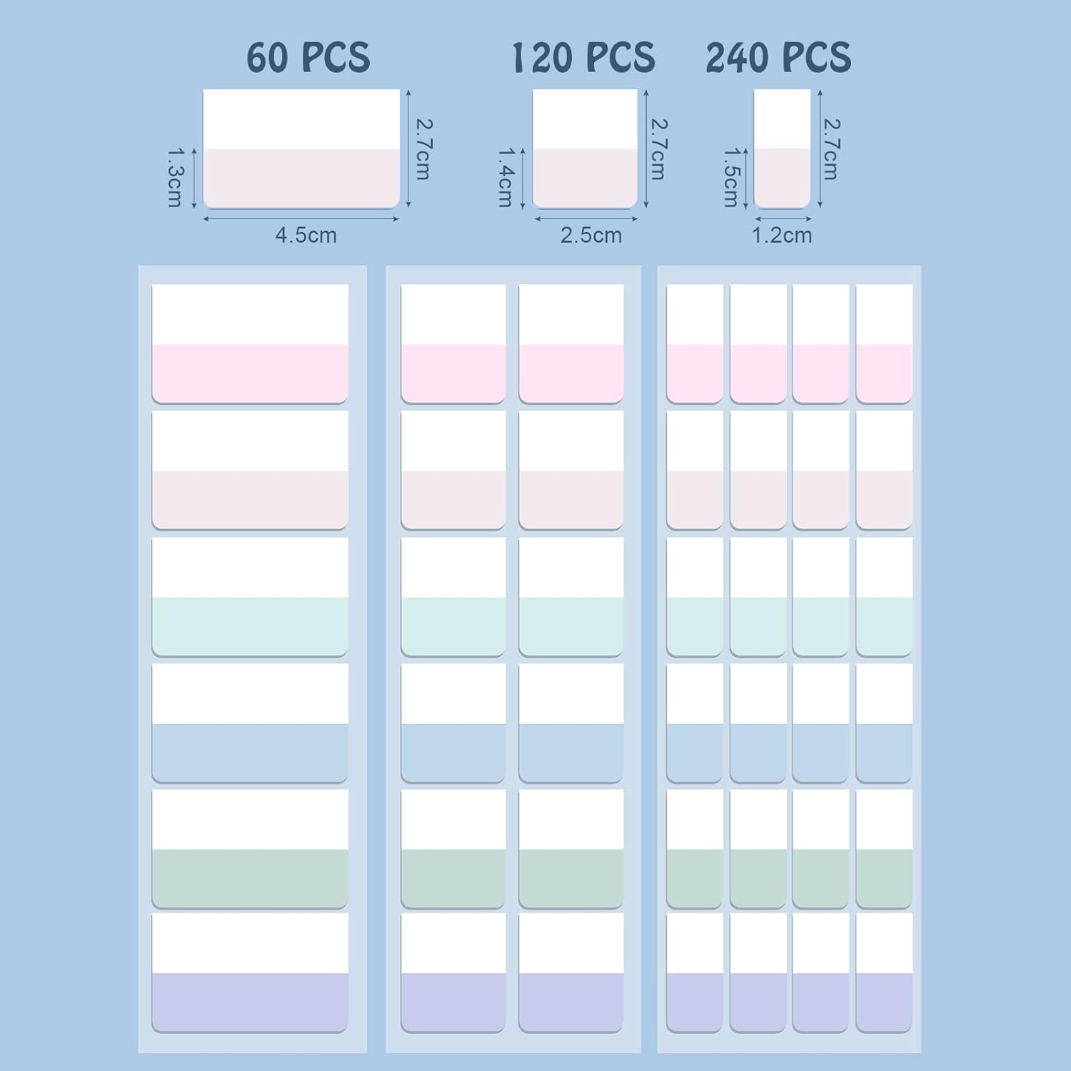 Thumbnail 4 de Vicloon Bande adhésive marque-page 660 pcs 🏷️