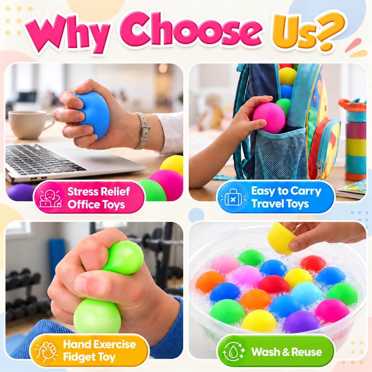 Thumbnail 6 de Stress Balls, 18-Pack