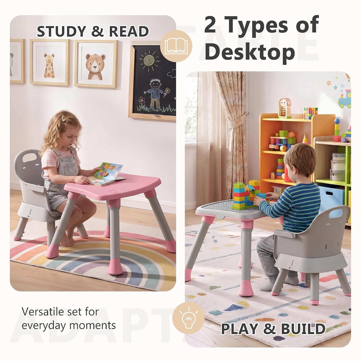 Thumbnail 5 de Kinder King 8-in-1 Baby High Chair with Adjustable Tray and Convertible Booster