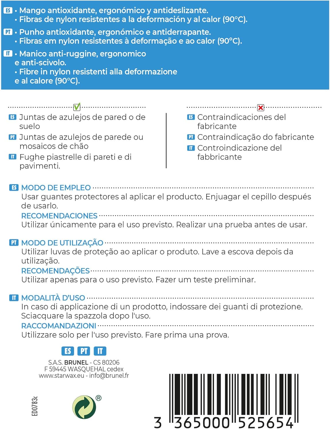 Detalle 2 de Brosse à fuite STARWAX bleue ⚙