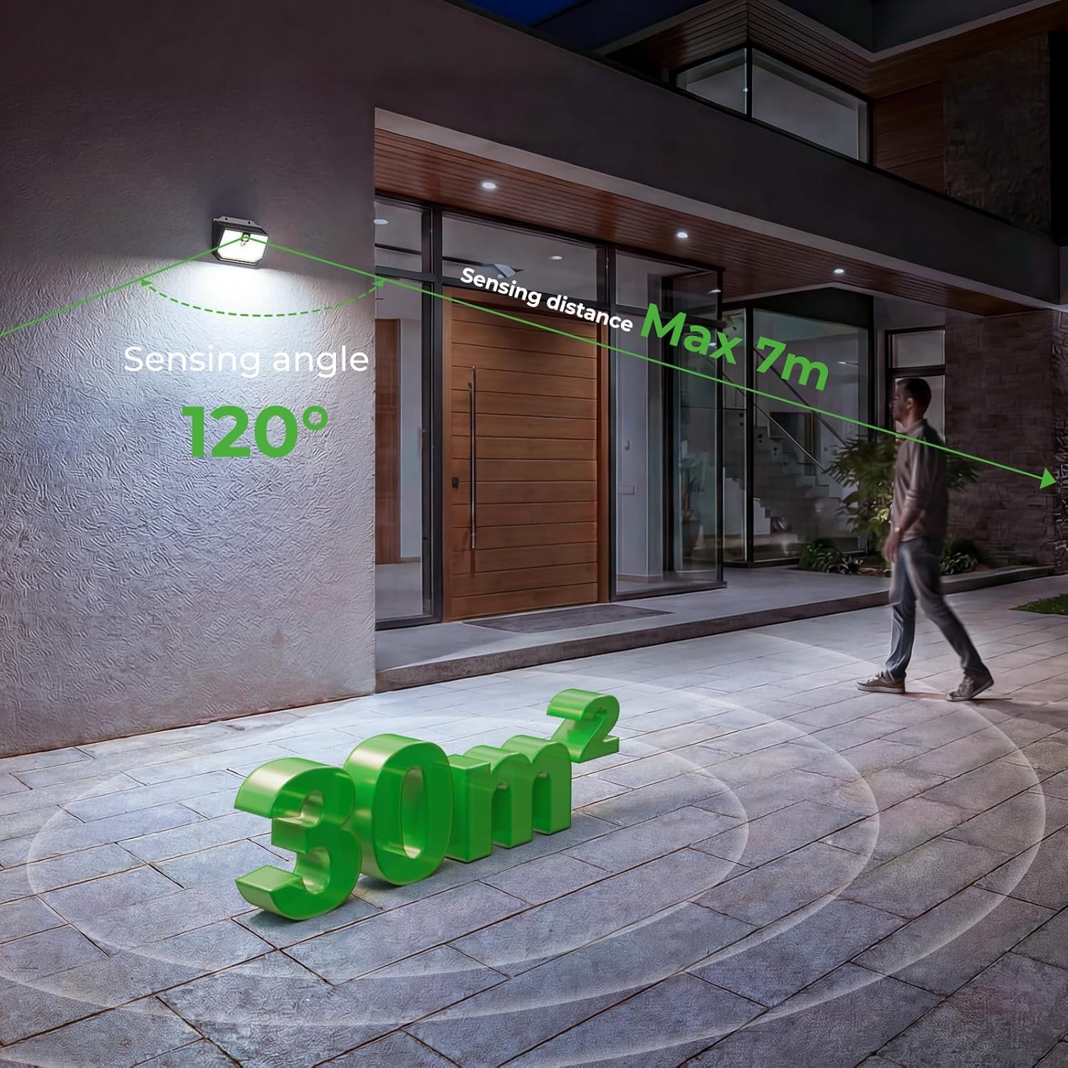 Thumbnail 1 de nipify Upgraded 5000K Solar Security Lights with 3 Motion Modes (IP65)