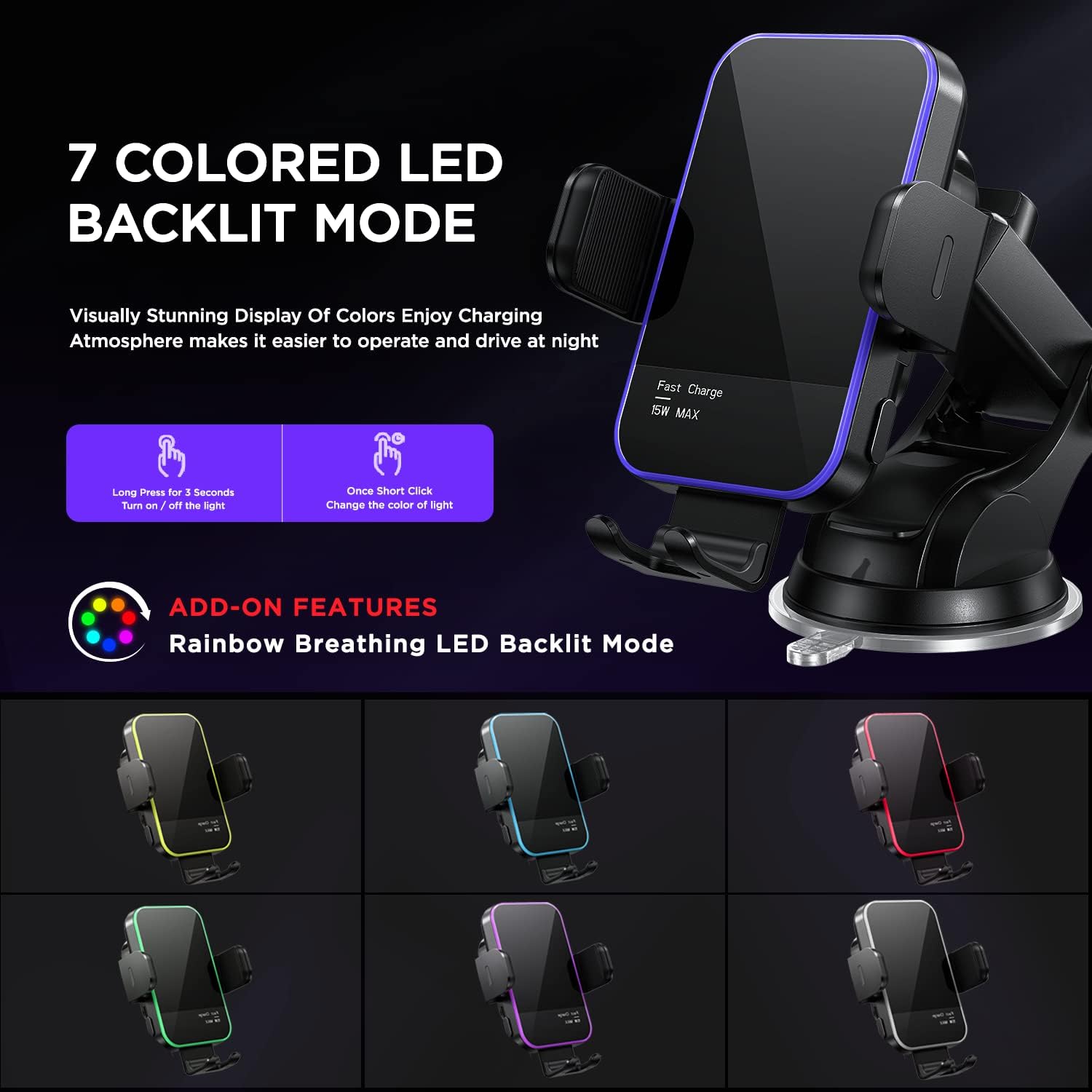 Thumbnail 1 de Mosurr 15W Wireless Car Charger