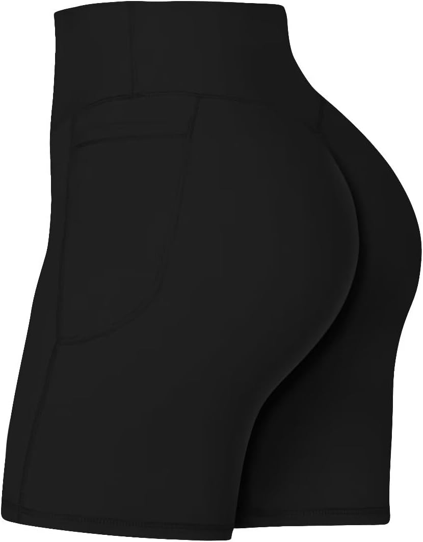 Detalle de Sunzel No Front Seam Biker Shorts for Women with Pockets & Tummy Control