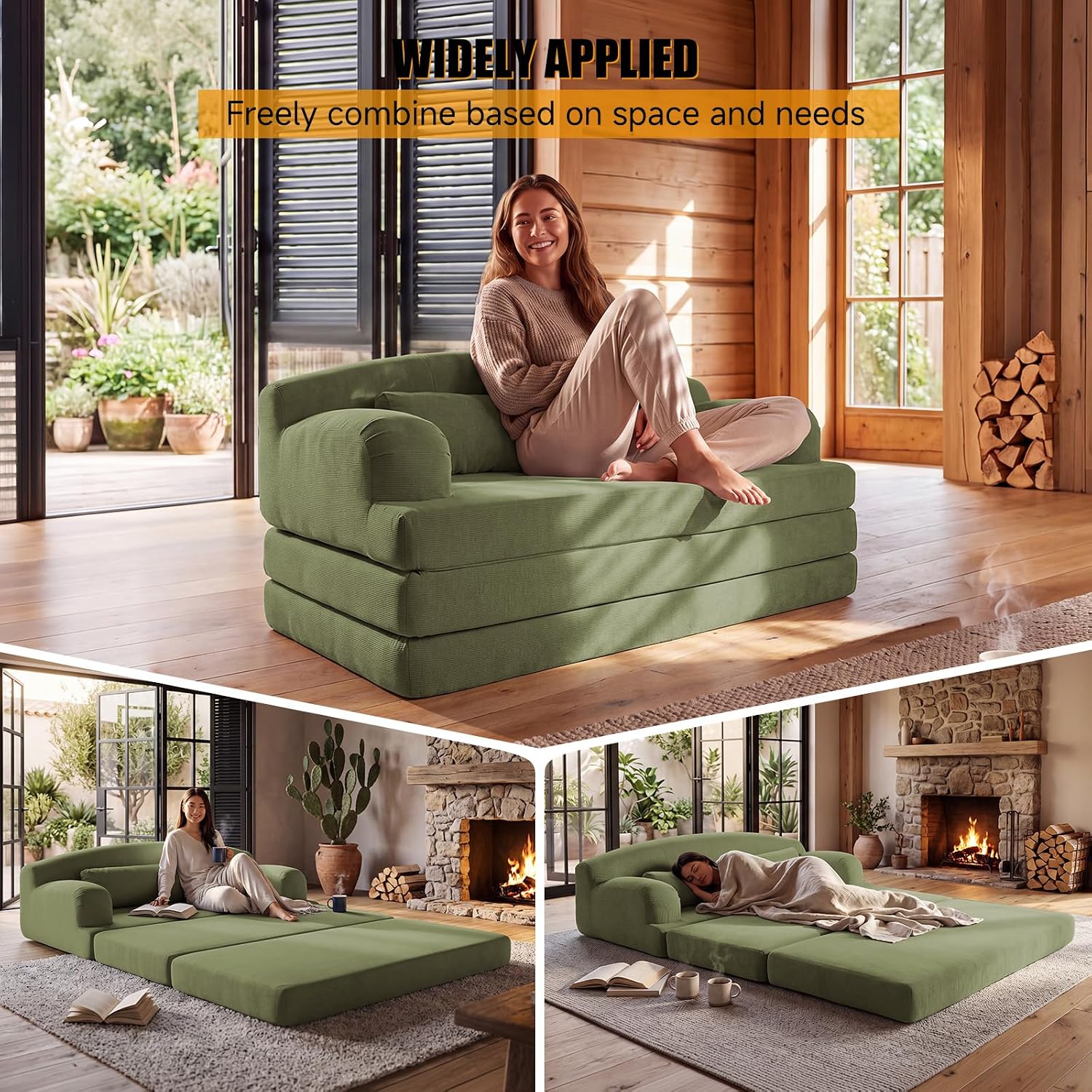 Detalle 2 de Vivaflex Trifold Sofa Bed 57.1-Inch