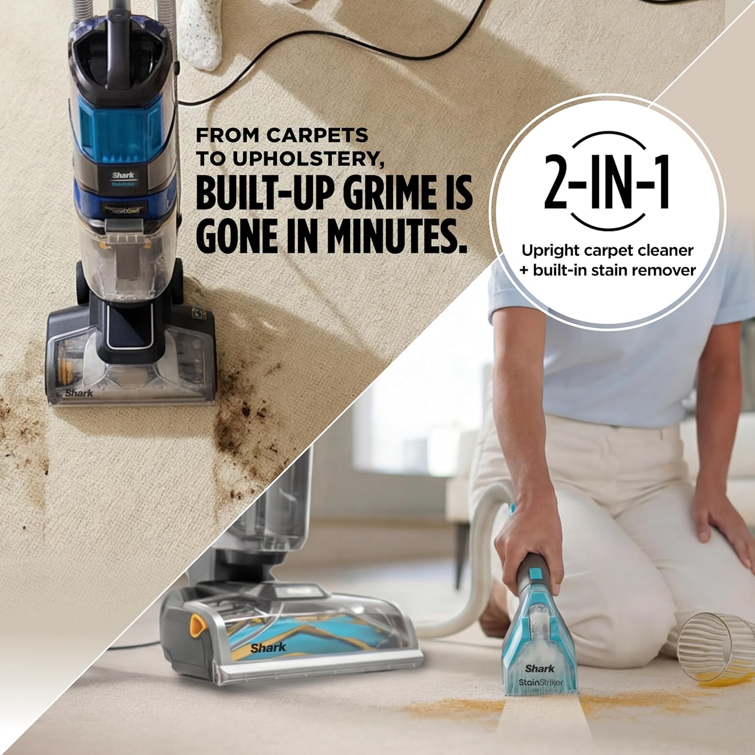 Detalle de Shark EX304 CarpetXpert HairPro Carpet Cleaner with StainStriker and 5 Tools