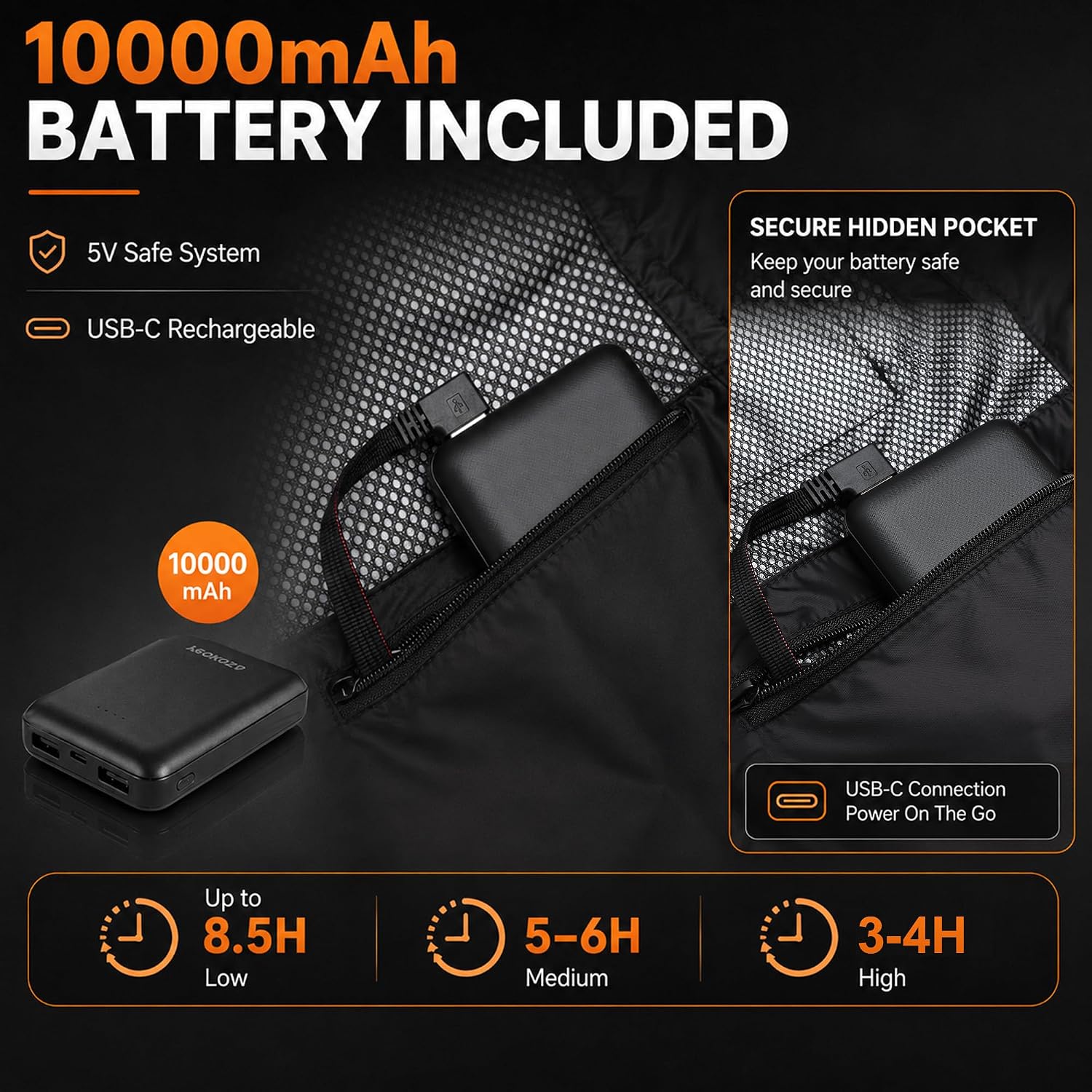 Detalle 1 de Gokozy Heated Vest with Battery Pack for Women, Lightweight with 3 Heat Settings