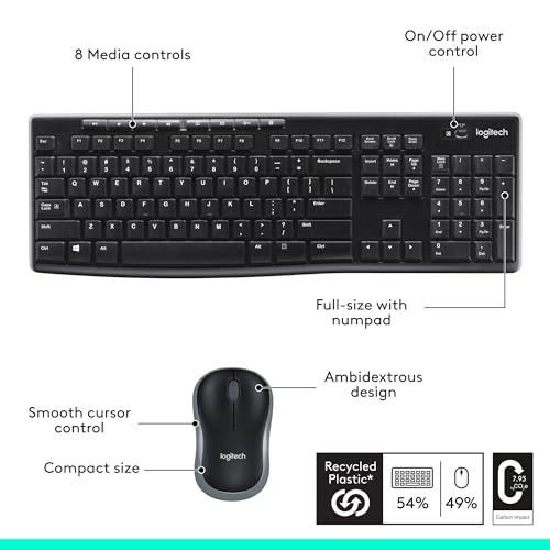 Thumbnail 7 de Logitech MK270 Wireless Keyboard and Mouse Combo for Windows