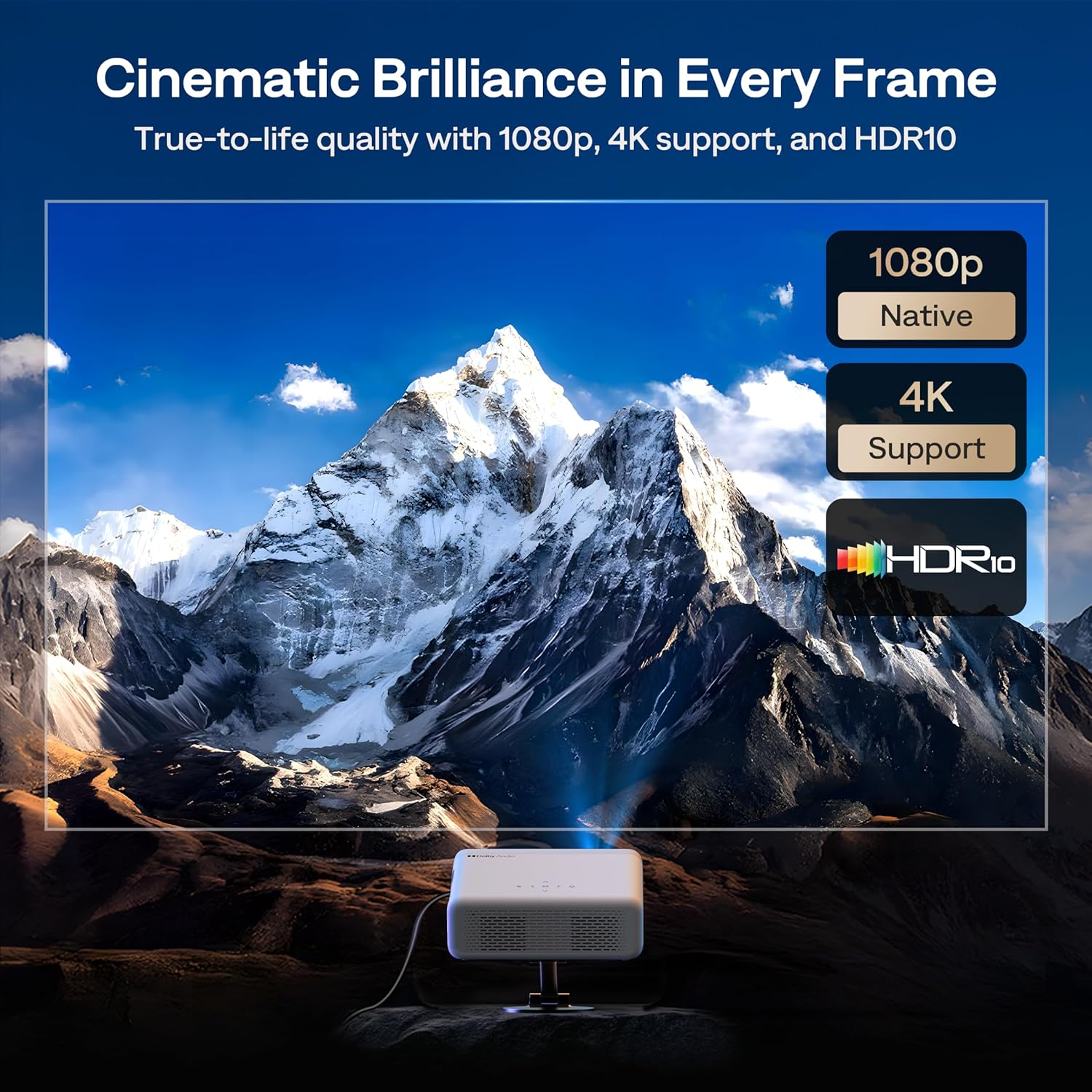 Detalle de Aurzen EAZZE D1G 1080P smart projector 📽