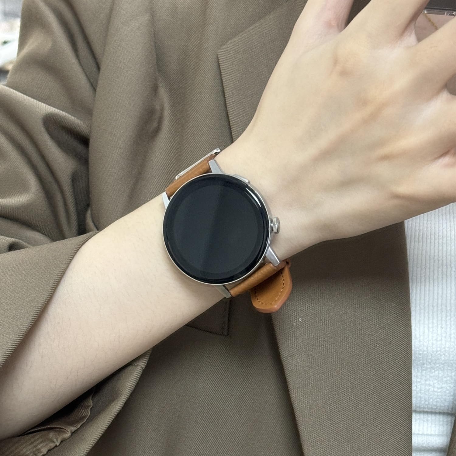 Detalle 2 de MUENShop Extra Long XXL Leather Strap 22mm