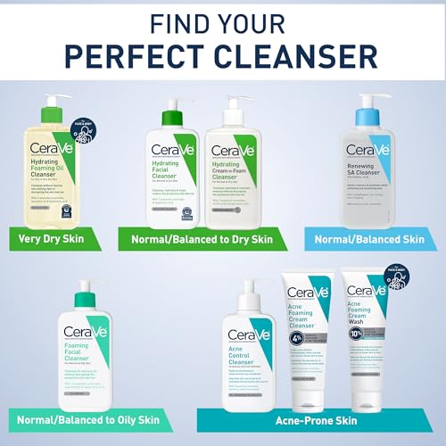 Detalle 2 de CeraVe Renewing Salicylic Acid Cleanser: Gentle BHA Exfoliating Face Wash, 16oz