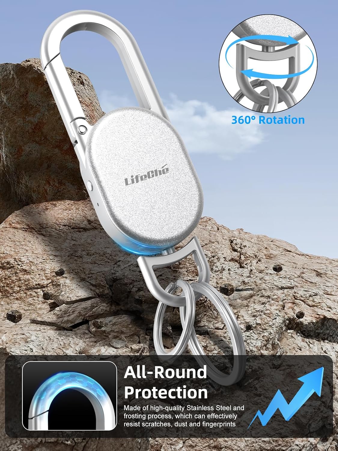 Thumbnail 4 de Keychain Key Finder 165ft Bluetooth Tracker
