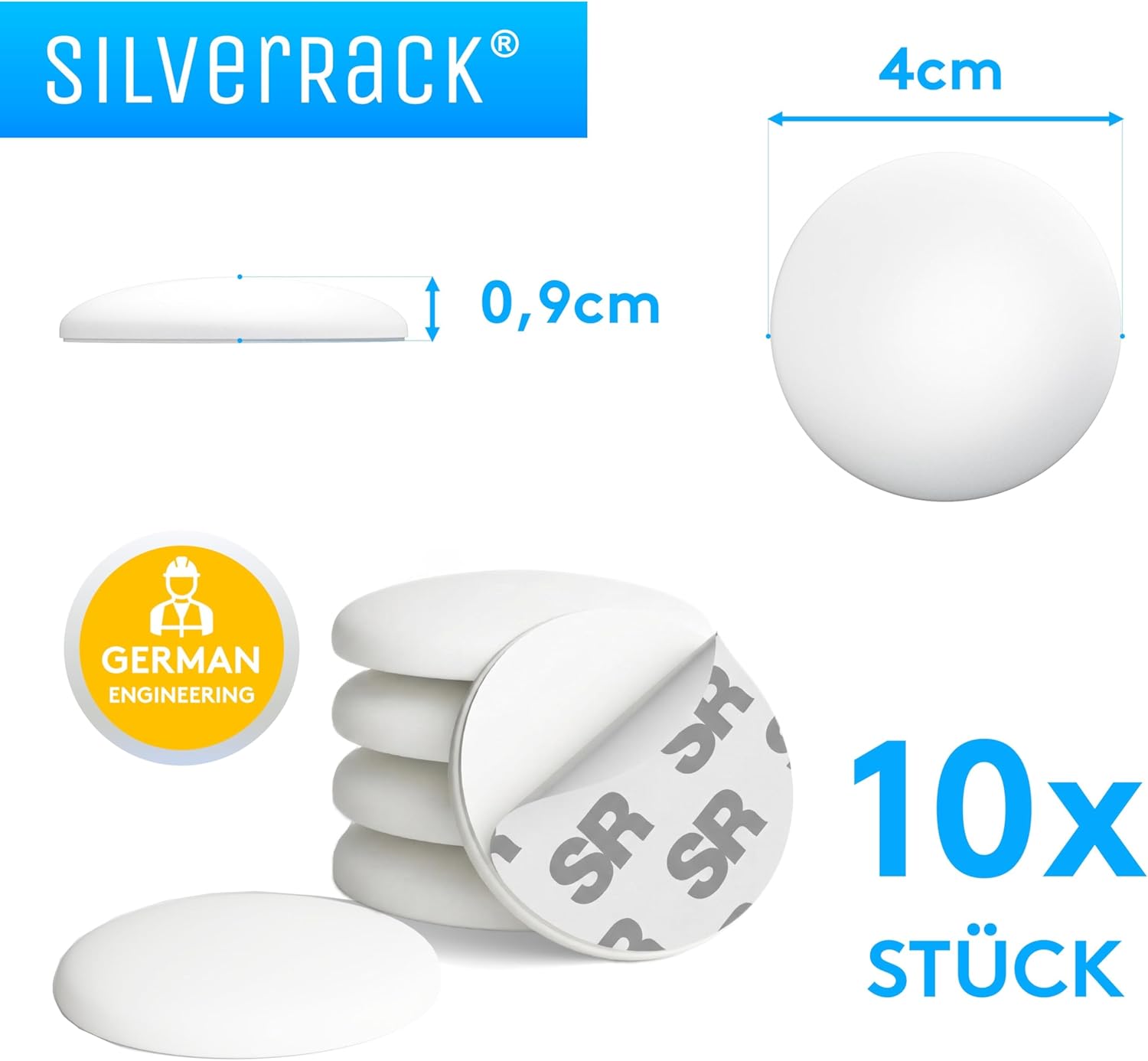 Thumbnail 6 de SilverRack Türstopper selbstklebend 10 Stück 🏠
