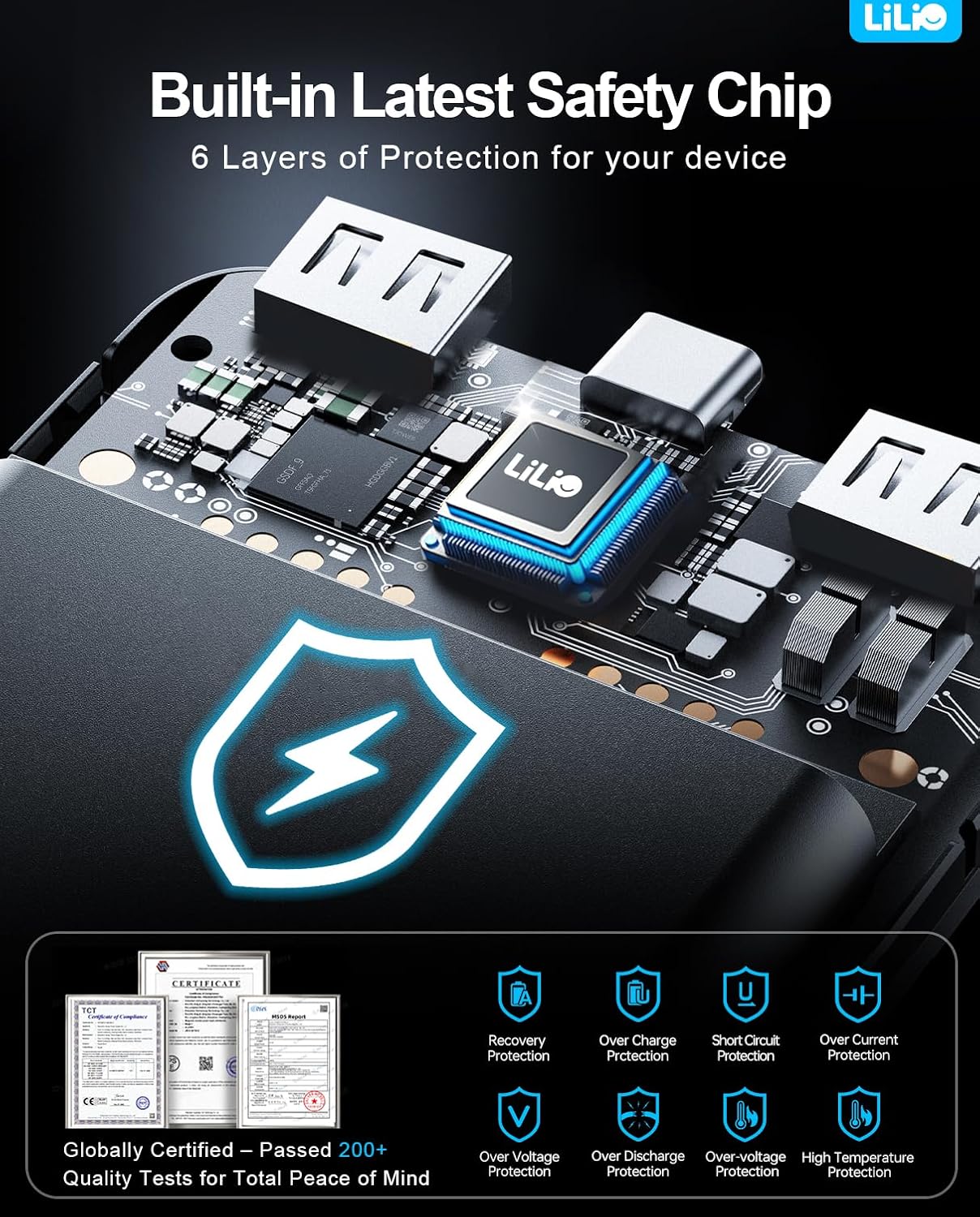 Thumbnail 6 de LILIO P2 PRO 60,000mAh Power Bank, 22.5W Fast Charging, 3-in-1 Cable