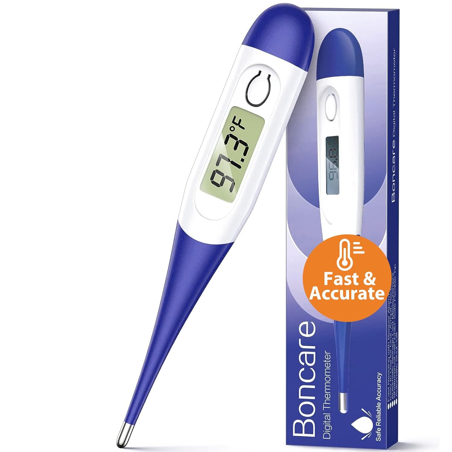 Detalle de Boncare GF-MT501 Digital Thermometer, Dark Blue, 10-Second Reading