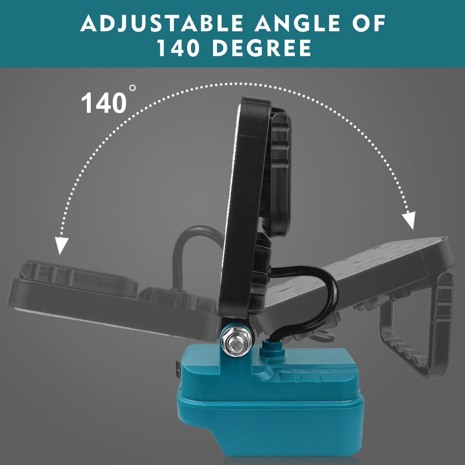 Thumbnail 5 de Tragbare LED Akku-Lampe für Makita 14,4–18 V LXT (48 W, 4.800 lm) mit Dual-USB-Ladeanschluss