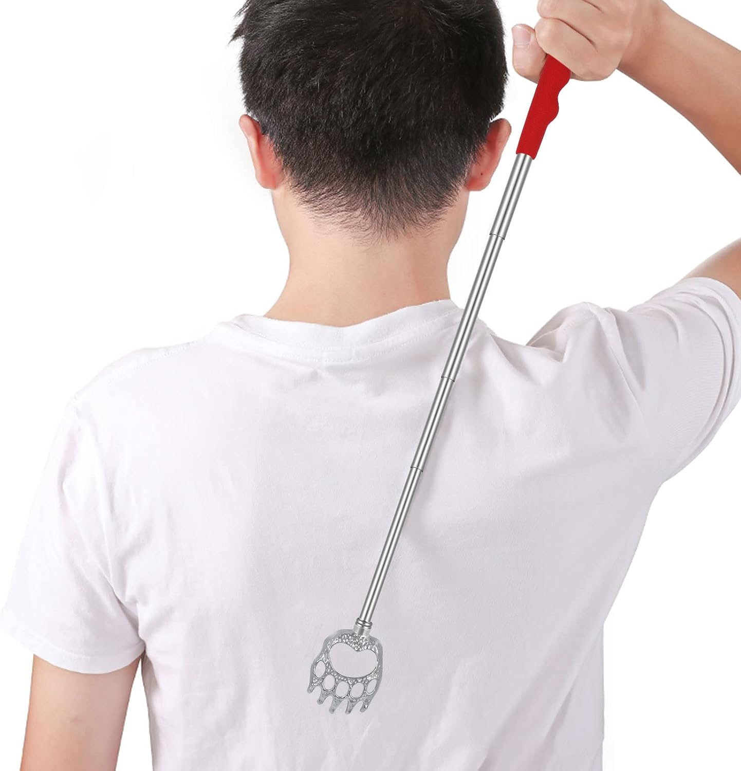 Detalle 2 de Pimoys PMO-M001 4-Pack Telescoping Back Scratchers with Rubber Handles