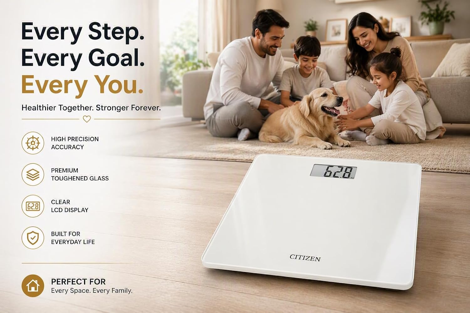 Thumbnail 6 de Citizen Digital Bathroom Scales — Accurate 0.1 kg Home Weighing with Large Display