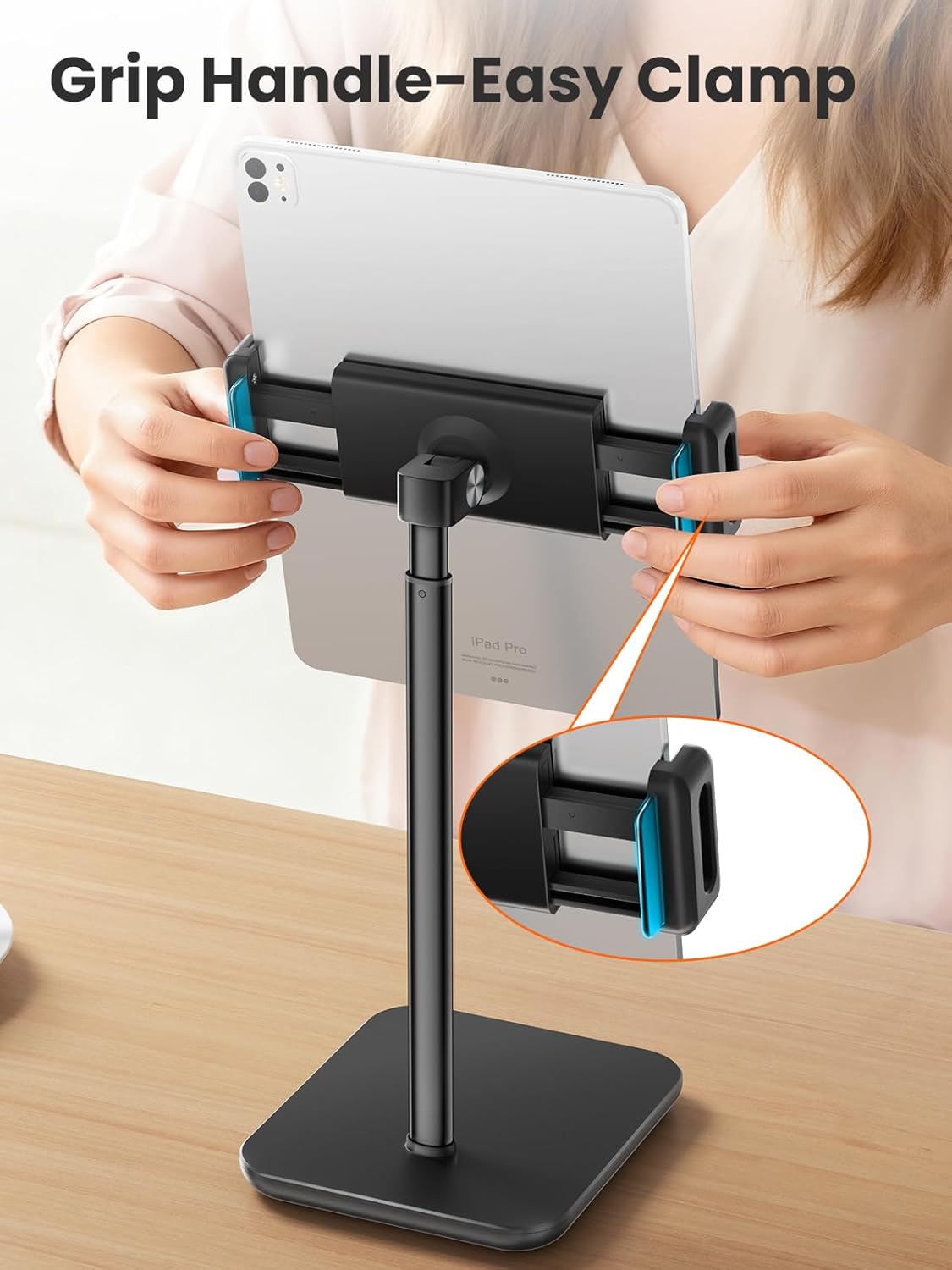 Thumbnail 5 de tounee Height Adjustable Tablet Stand with 1.6 kg Support – Portable, Ergonomic & Compatible for 11.9–39.6 cm devices