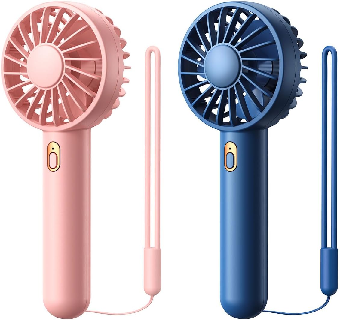 Detalle de Warmco 2 Pack Mini Portable Handheld Fan