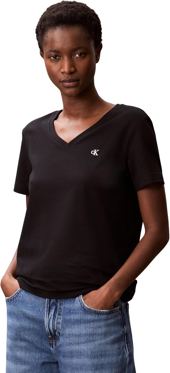 Thumbnail 6 de T-shirt manches courtes femme Calvin Klein Archive Jersey Tee à col en V