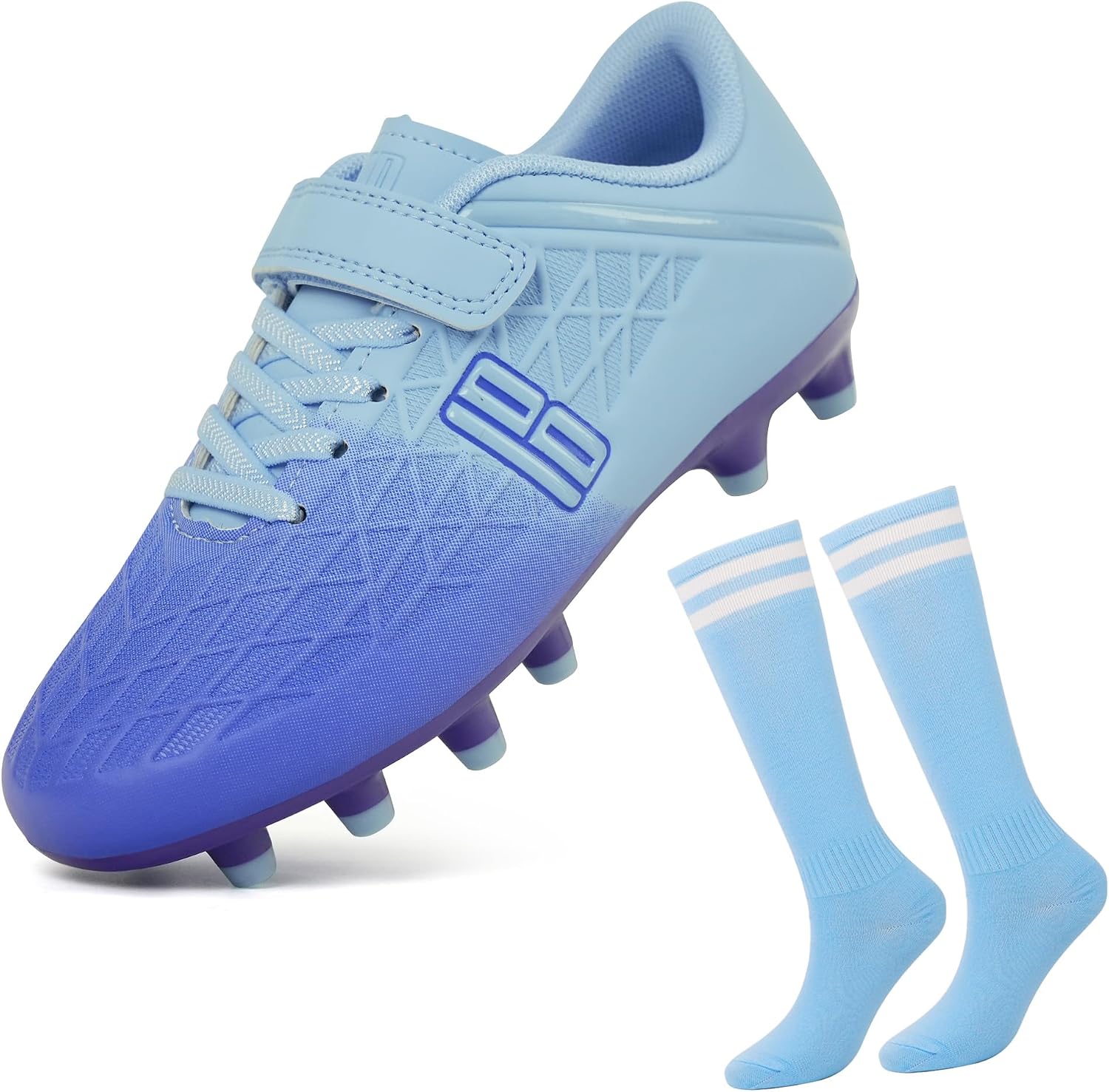 Detalle de JABASIC Kinder-Fußballschuhe für festen Boden
