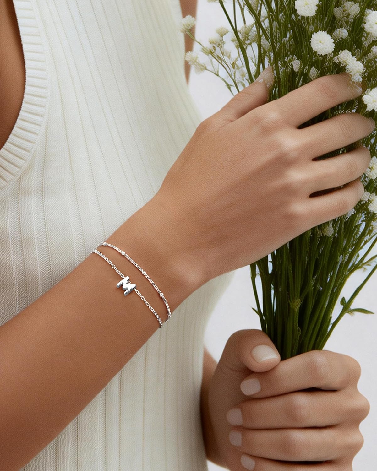Thumbnail 3 de J.Fée bracciale con iniziali per donna in argento 925 o oro 14K placcato