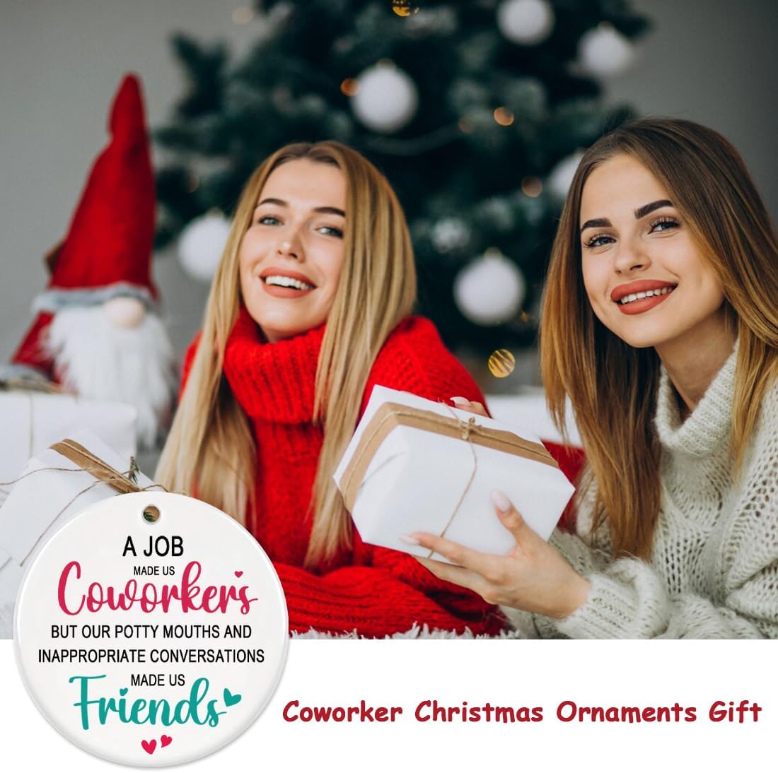 Detalle 2 de Coworker Christmas Ornament 2025 — Funny Work Friend
