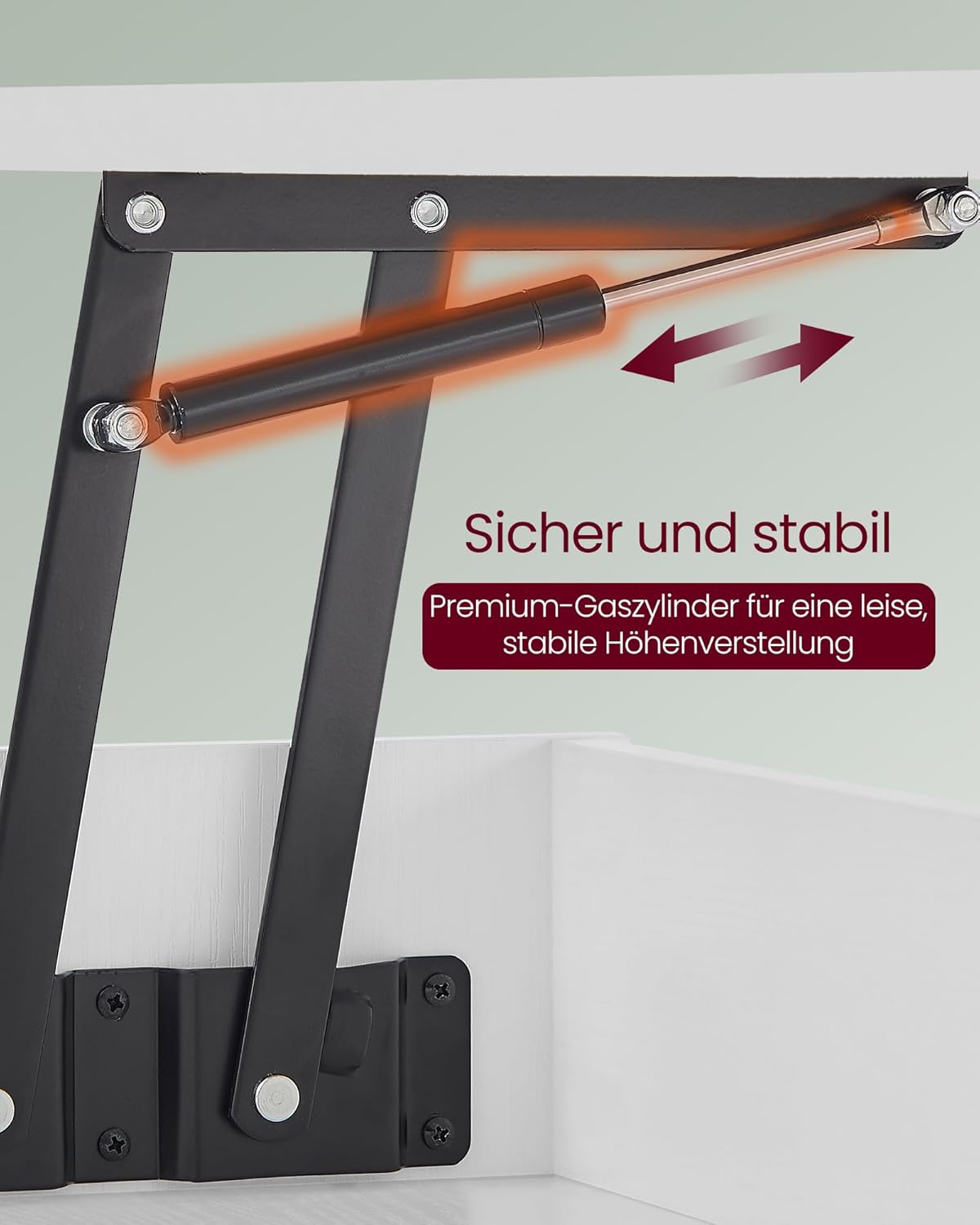 Thumbnail 5 de VASAGLE höhenverstellbarer Couchtisch mit Gaszylinder und Stauraum LCT267WE01