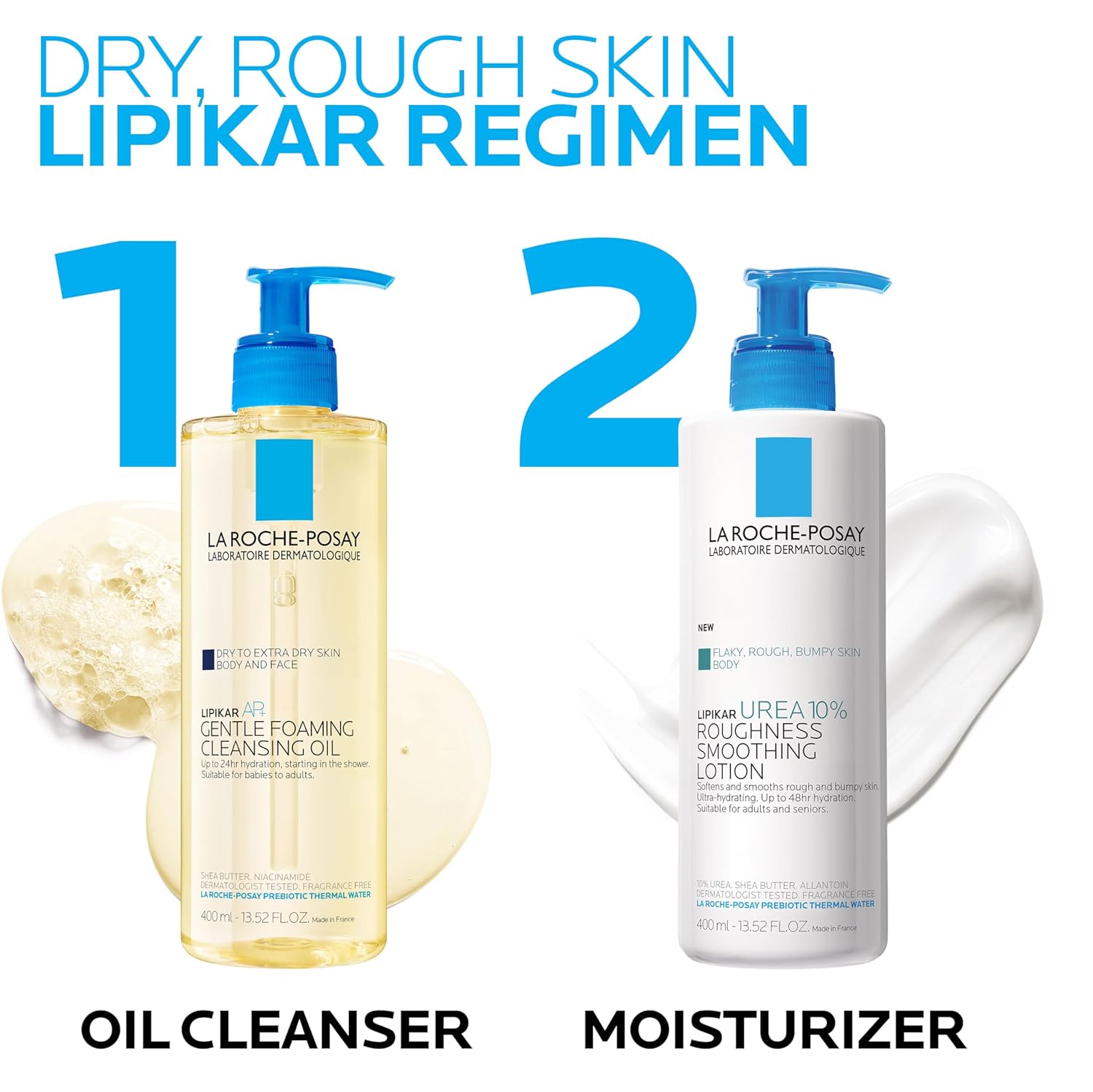 Thumbnail 5 de La Roche Posay Lipikar Lait Urea 10% – Feuchtigkeitsspendende Körperlotion für sehr trockene Haut (400 ml)