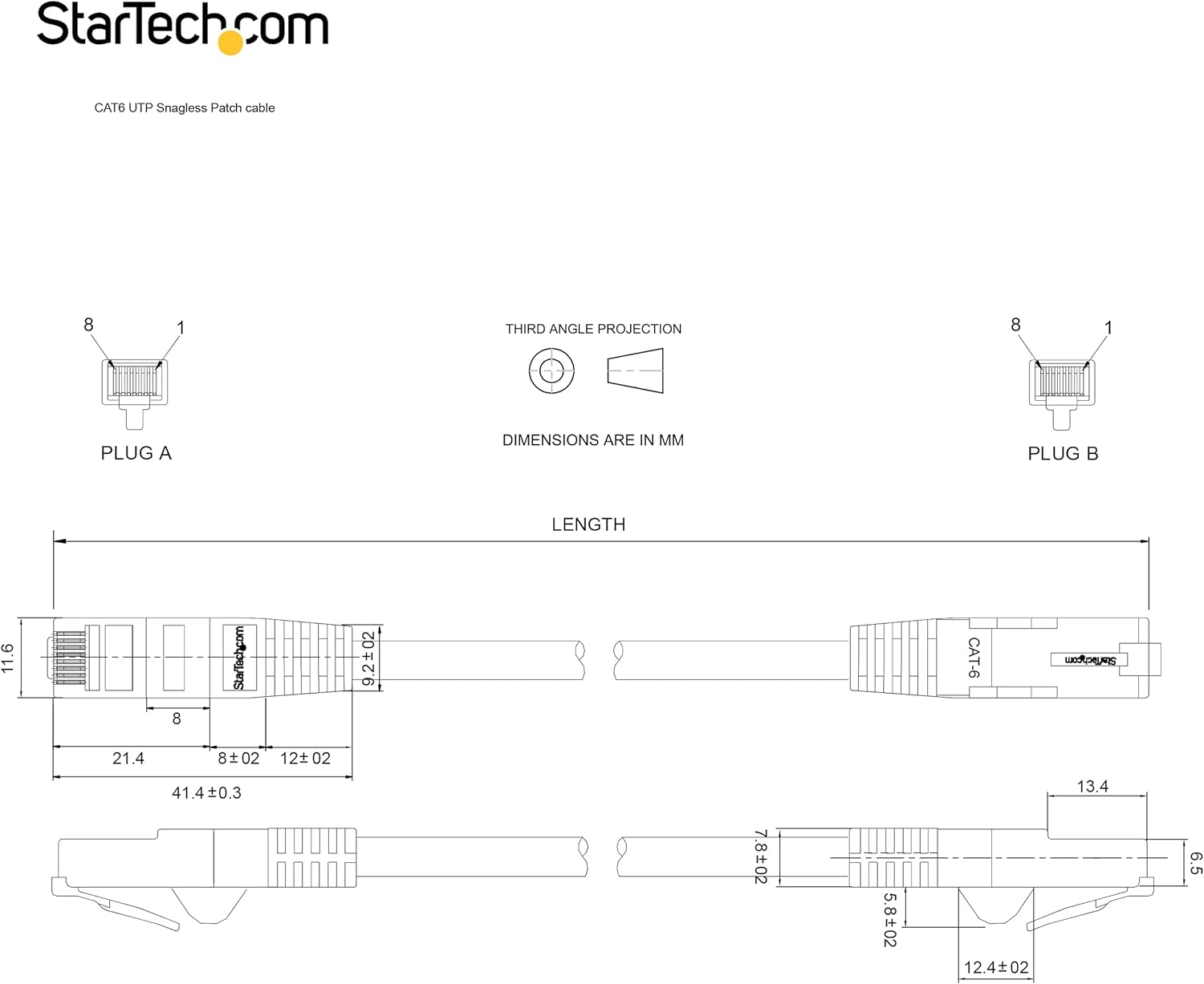 Thumbnail 5 de StarTech.com CAT6 Ethernet-Kabel 1,5 m (N6PATC150CMGR) – Gigabit, Snagless, 100 W PoE, 24 AWG