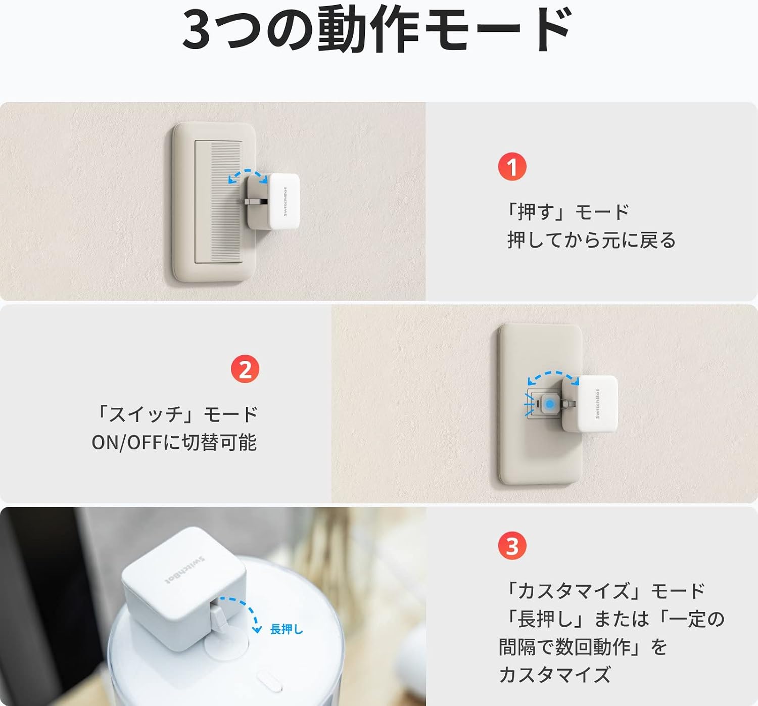 Detalle de SwitchBot Switchbot S1 指ロボット型スマートスイッチ ABS製・アプリ操作対応