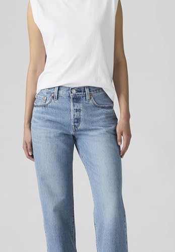 Detalle de Levi's Jeans Donna 501 '90s in Love with You — Vita Media, Fit Ampio e Dritto, 25W x 30L