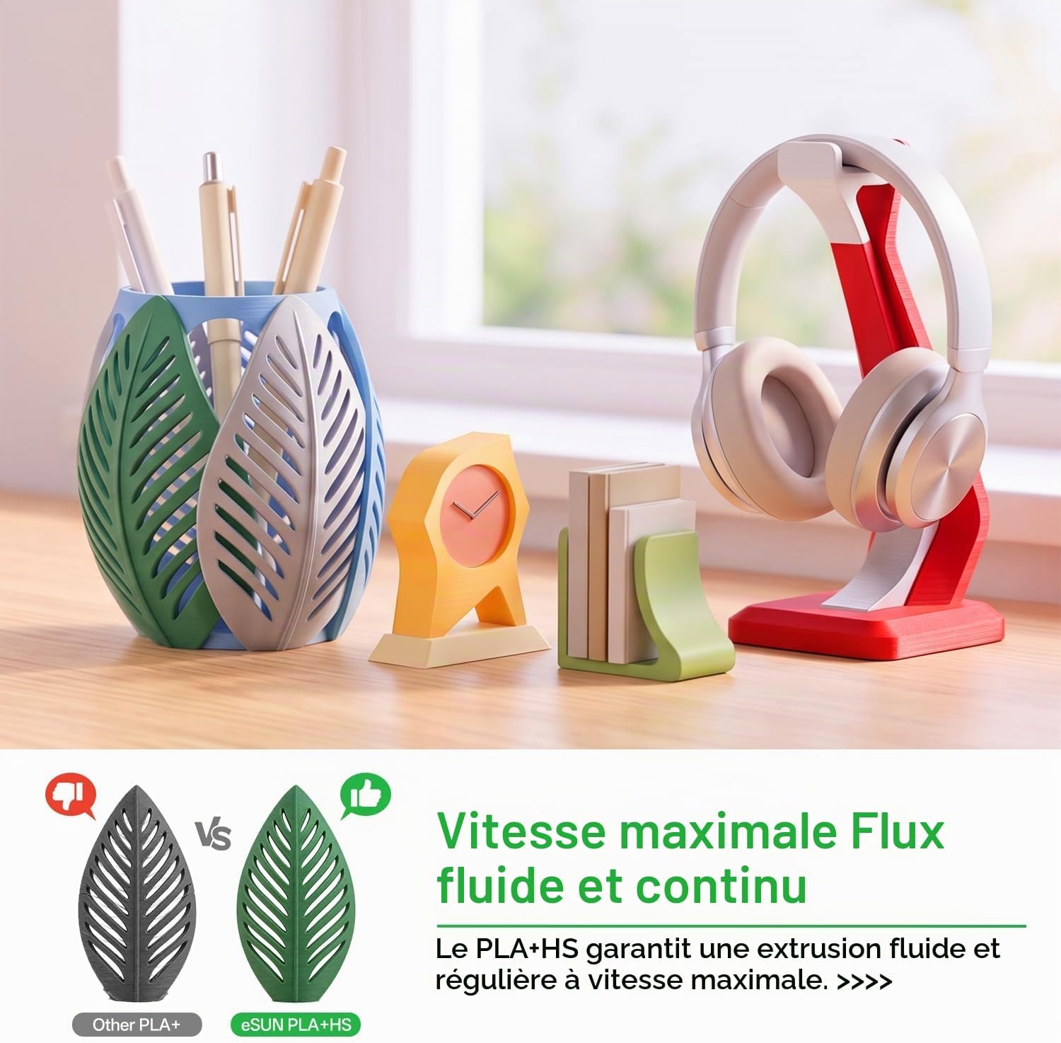 Detalle de eSUN ePLA+HS175CW1KG-EU PLA+-filament 1,75 mm, koelwit, 1 kg